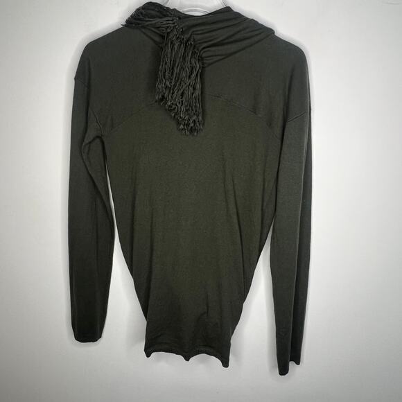 Alice + Olivia Olive Green Drape Wrap Cowl Sweater S/M - Picture 6 of 9